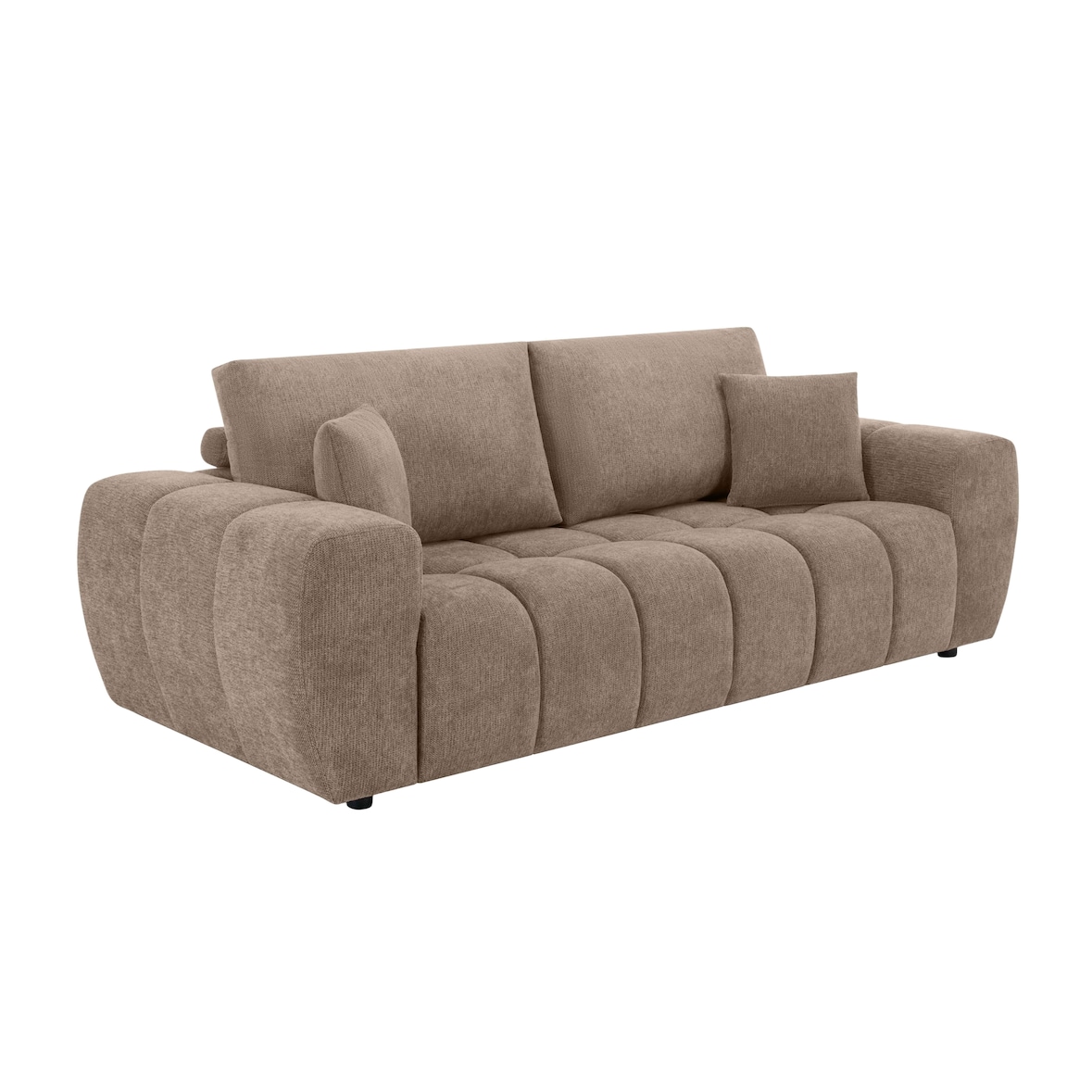 Gerades 3-Sitzer-Sofa in Taupe L 238 cm Oviala