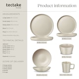 thumbnail of tectake Service de vaisselle UNA en grès pour 6 personnes, 30 pièces, taupe