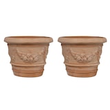 thumbnail of Biscottini Set 2 Blumentöpfe 40x40x30 cm – Runder Terrakotta Topf – Zimmerpflanzentöpfe – Außen Blumenkasten für den Garten Made in Italy – Balkontopf