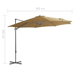 thumbnail of vidaXL Ampelschirm mit Stahl-Mast 300 cm Taupe