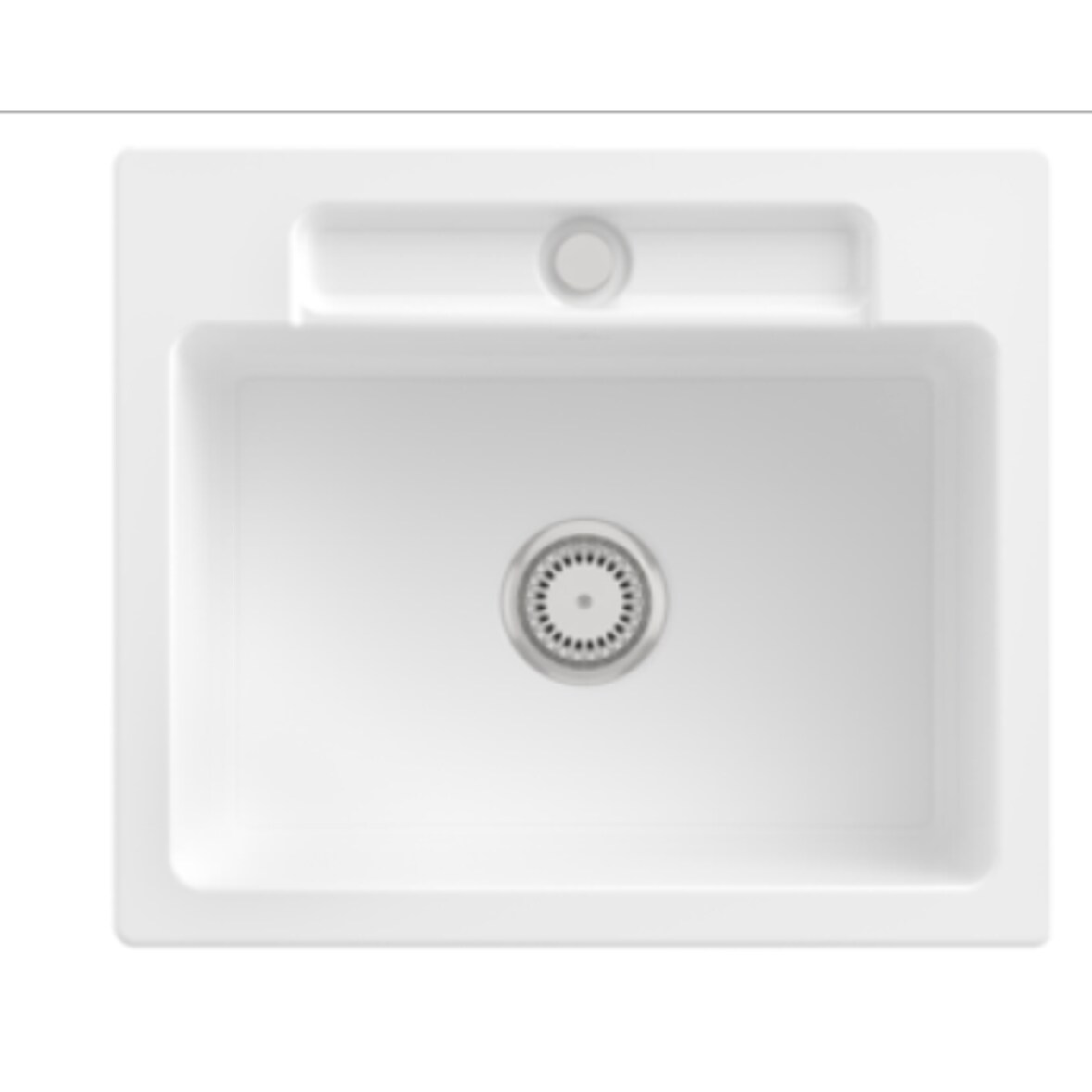 Villeroy&Boch Spülbecken, Küchenspüle Siluet 60 S Weiß Alpin 600x510mm, Unterschrankbreite 60cm