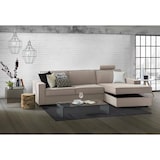 thumbnail of Dmora Divano Letto Adela, Divano ad angolo, 100% Made in Italy, Sofà con apertura girevole, Penisola contenitore Destra, Cm 280x95h90, Tortora