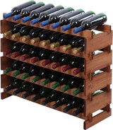 thumbnail of Weinregal VINOTECA FLEX PRO | HxBxT 65x84x28cm | 40 Flaschen auf 5 Ebenen | Massives Kiefernholz | Braun geölt