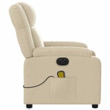 thumbnail of vidaXL Massagesessel Elektrisch Creme Stoff