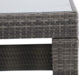 thumbnail of METRO Professional Tavolo da bar Barbados, alluminio/rattan PE/vetro temperato, 75 x 200 x 110 cm, resistente alle intemperie, per 6 persone, grigio