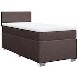 thumbnail of vidaXL Boxspringbett mit Matratze Dunkelbraun 90x200 cm Stoff