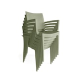 thumbnail of METRO PROFESSIONAL Cadeira de exterior empilhável Iluna, com braços, plástico, verde azeitona