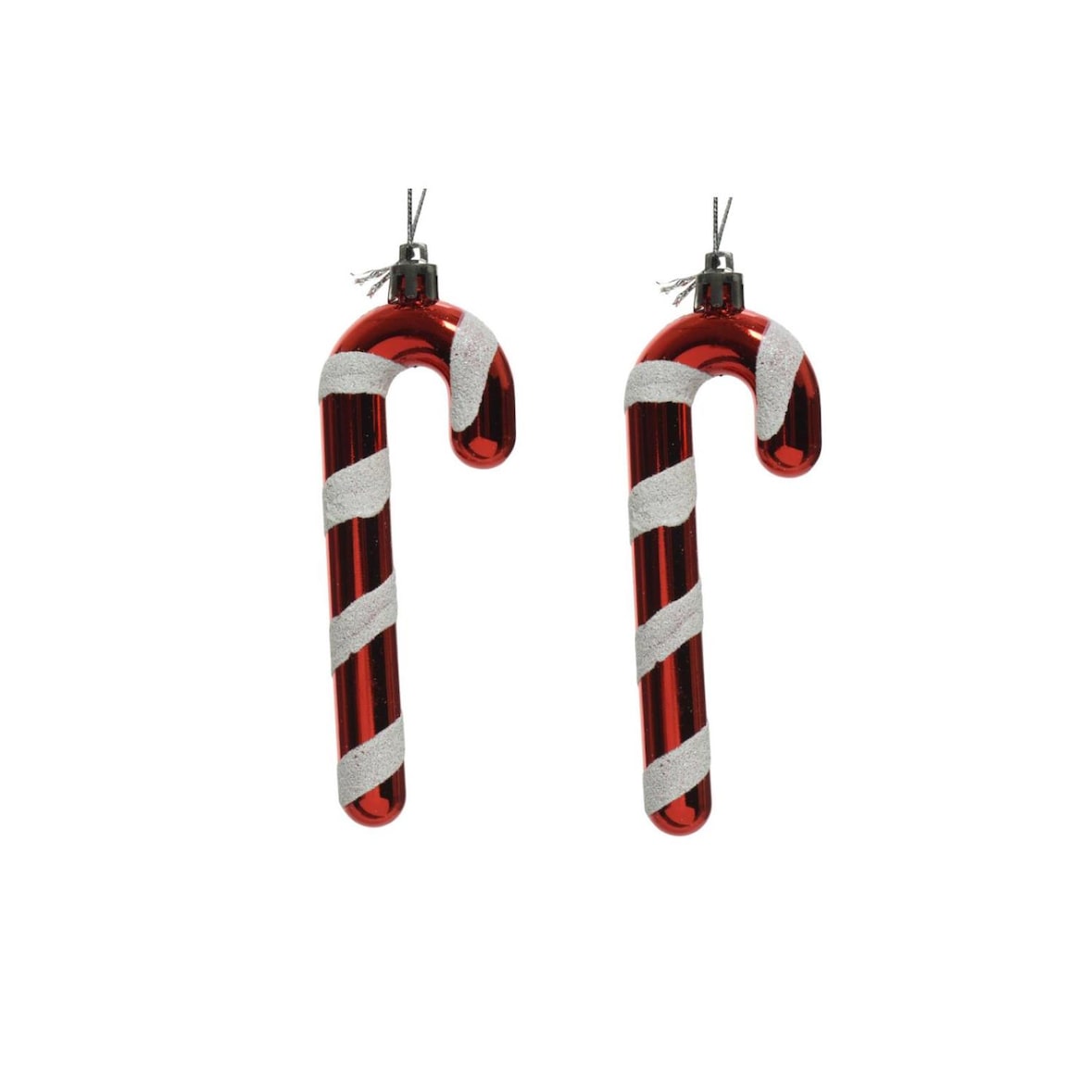 Weihnachtsbaumschmuck Zuckerstange Weihnachtsdeko H: 12cm Anhänger 2er Set