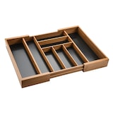 thumbnail of Variabler Besteckkasten, dunkler Bambus 6.5x58x43cm