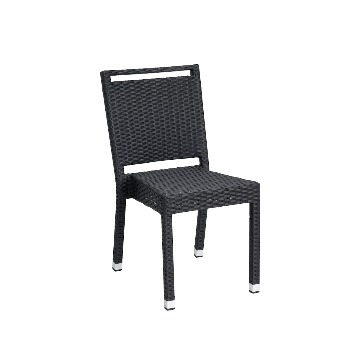 METRO PROFESSIONAL Stapelbare stoel met handvat Barbados, polyrattan, zwart