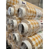 thumbnail of Nappe en toile cirée carreaux jaune – Rectangle 140 x 180 cm – Livraison roulée sur tube