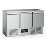 thumbnail of Gastro Edelstahl Kühltisch Kühltheke 3 Türen 1365x700x876mm 368l +2/+8°C