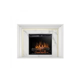 thumbnail of LANINI - Chimenea eléctrica LED independiente, Blanco mate / Mármol cristal, 23"