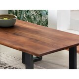 thumbnail of SIT Möbel Tree edge eettafel 160 cm | Acacia blad walnootkleurig | Stalen frame zwart | B 160 x D 85 x H 77 cm | 07189-99 | Serie TAFELS & Banken