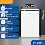 thumbnail of Exquisit Gefrierschrank GS581-051C weiss | Nutzinhalt: 85 L | 4-Sterne-Gefrieren | Türanschlag wechselbar | Standgerät