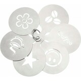 thumbnail of cappuccino Sjablonen Coffee Stencils - RVS - Set van 6