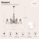 thumbnail of Französischer Kronleuchter Grace Kerzen, Klassischer Stil, Bronze für Wohnzimmer, Esszimmer und Schlafzimmer