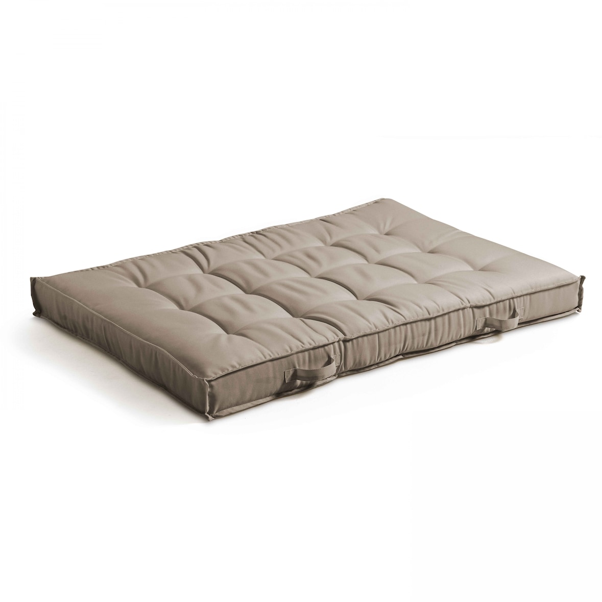 Cuscino pallet trapuntato color taupe 120 x 80 cm