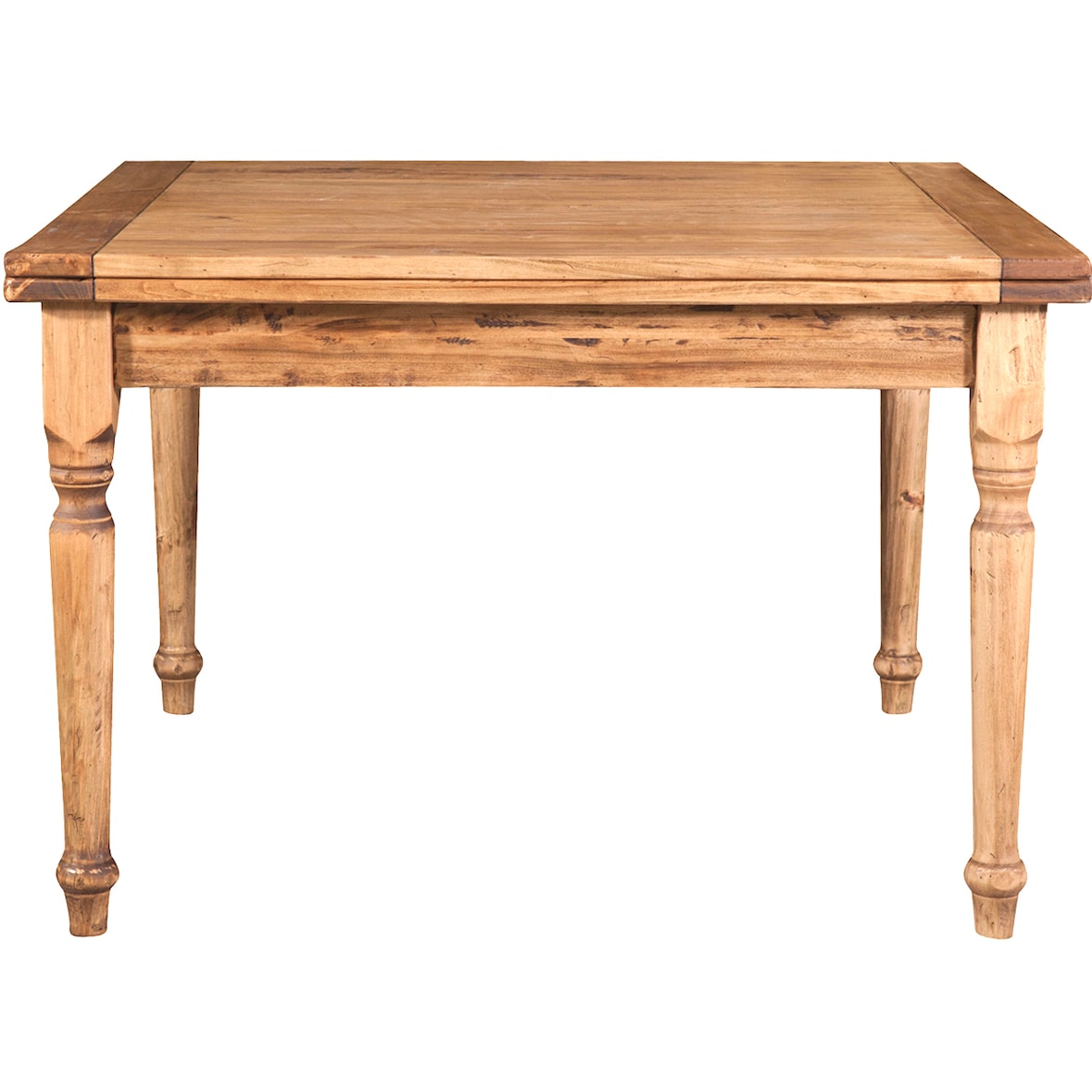Biscottini Restauranttisch – Esstisch mit natürlichem Finish – Massivholztisch – 120x120 cm Buchöffnung – Ausziehbarer Küchentisch, Made in Italy