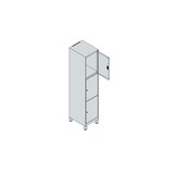thumbnail of C+P Schließfachschrank Classic PLUS, Füße, 1 Abteil, 1950x400x500mm, 7035/7016