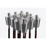 thumbnail of 6x Gartenfackel Ölfackel Fackel Edelstahl mit Holzstab 110cm