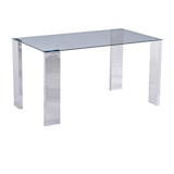 thumbnail of MF - Mesa de Comedor Modelo BETSY - Estructura en Acero Inoxidable, Tapa Cristal templado 160 x 90 cms -