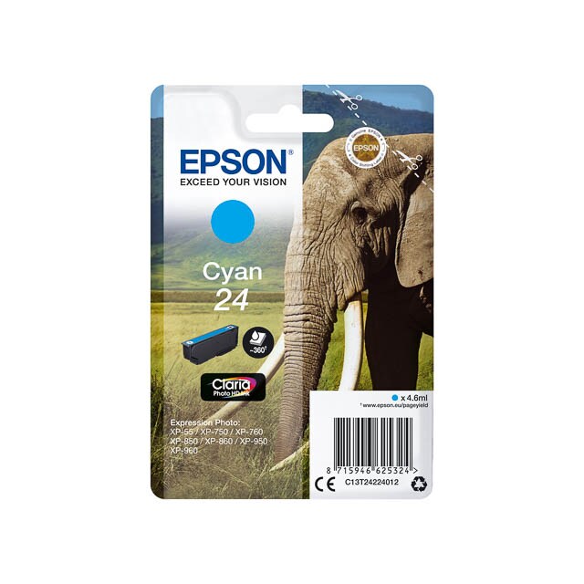 Tinten EPSON C13T24224012 EPSON XP750 TINTE CYAN ST
