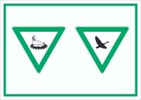 thumbnail of Brut- und Rastgebiet Symbol Schild A5 Rückseite selbstklebend