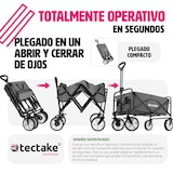 thumbnail of tectake Chariot pliable LEON avec freins, capacité de charge 80kg - gris - 404977