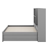 thumbnail of Merax 90*200cm Schlafsofa, Daybett, mit ausziehbarem Bett, usb-Ladeanschluss, Zeichenbrett, mehrere Staufächer, Grau