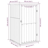 thumbnail of Helloshop26 - Abri de jardin cabane cabanon maison de stockage remise extérieur hangar outils robuste 88 x 89 x 161 cm acier 02_0022431