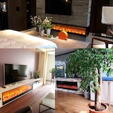 thumbnail of Sined Caminetto Amiata 180 Cm Einbau Und Freistehender Elektrokamin Mit 1500w Leistung Schwarz