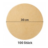 thumbnail of MANK Backpapier antihaft Pergamentpapier Zuschnitte, hitzebeständig, rund Ø 30cm, 100 Stück