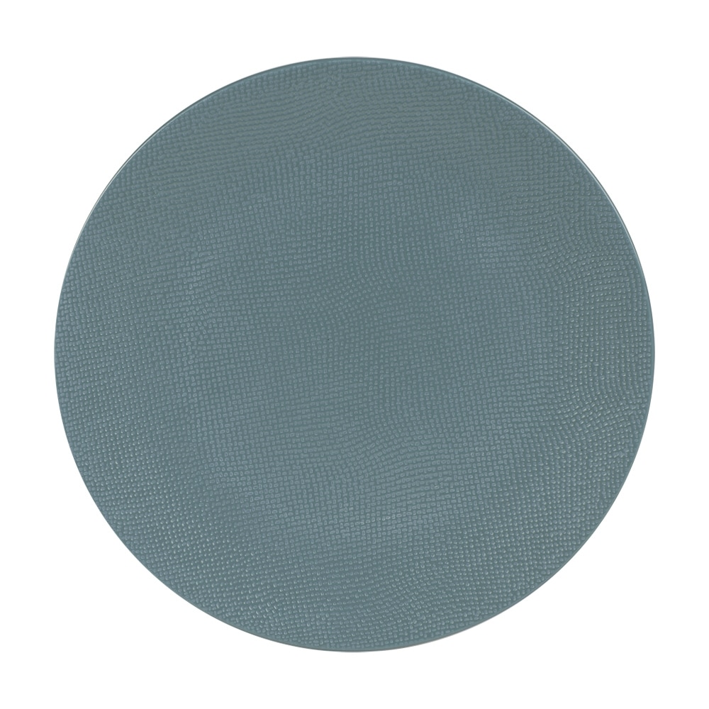 Assiette plate Vésuvio bleu 27 cm x6 -  Rond Grès Table Passion