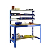 thumbnail of Werkbank Buffalo mit Frontablage | HxBxT 84x120x61cm | Traglast 600kg | Blau