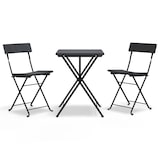 thumbnail of vidaXL 3-tlg. Bistro-Set Klappbar Schwarz Poly Rattan