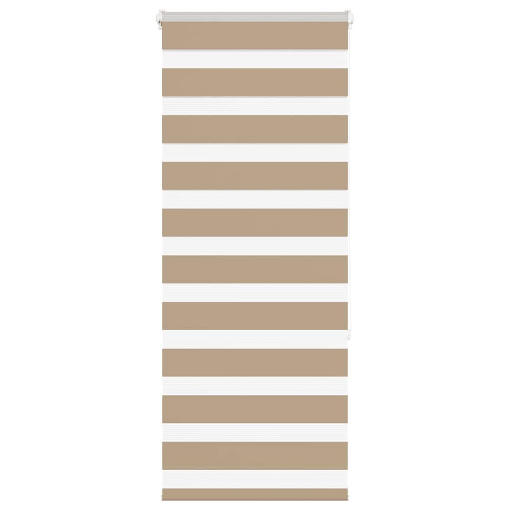 vidaXL Doppelrollo Sandbraun 60x150 cm Stoffbreite 55,9 cm Polyester