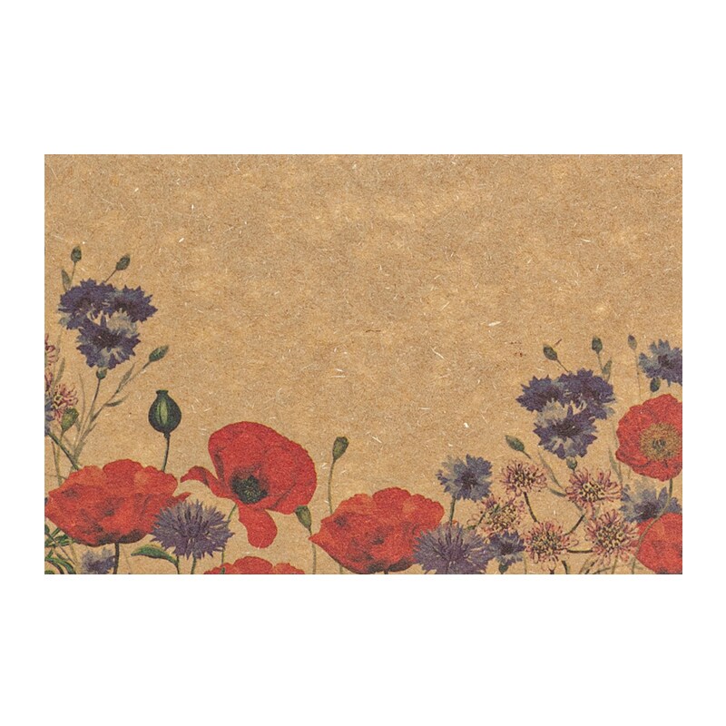 Home Fashion, Platzkarte "Wild Poppies", Platzkarte für die Tischdekoration, zum Beschreiben, 10 Stück pro Pack