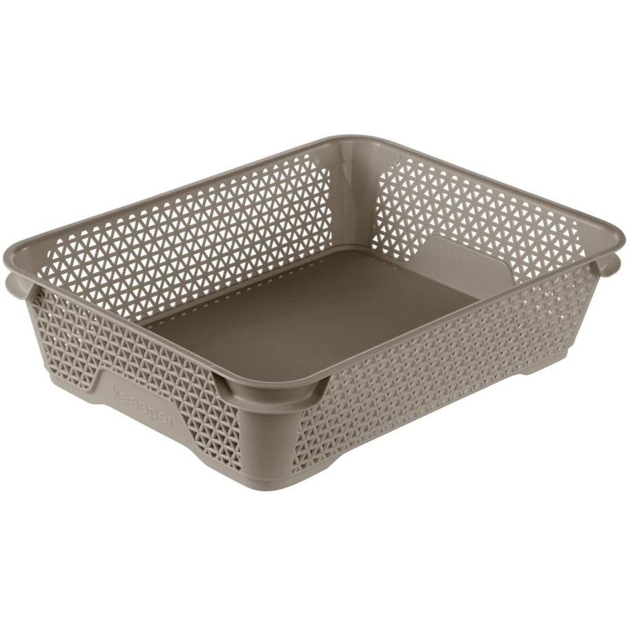 Keeeper - Mini cestino antiscivolo polipropilene 26,5x20x7 cm DIN A5 Marrone - Collezione Mirko