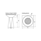 thumbnail of Gartenfeuerstelle, Grill mit Wok-Loch und Schutzhülle - G1 Basic Graphit