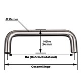 thumbnail of 5er Set Möbelgriffe Schrankgriffe aus Echt Edelstahl Bügelgriff Griffe Möbel für Schränke 128mm