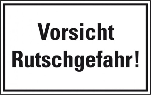 Schild I Hinweisschild Vorsicht Rutschgefahr!, Kunststoff, 300x200mm
