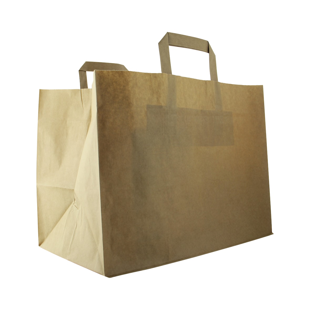 Firstpack CABTRBR shopper con manici in carta kraft, base larga 320x200x250 mm. Scatola da 250 pz.