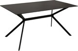 thumbnail of Esszimmertisch HWC-O58, Esstisch Sinterstein Metall, Marmor-Optik 160cm ~ schwarz-gold