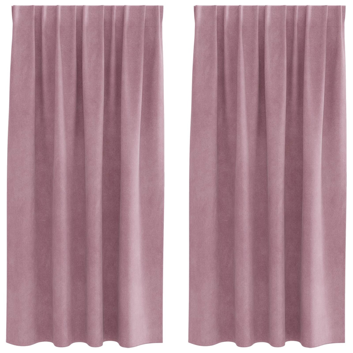 vidaXL Verduisterende gordijnen 2 pcs Donkerroze 140 x 175 cm Fluweel