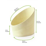 thumbnail of ECOLOMIQUE - 25 Pcs - Tube bois oblique - 70 ml, Diam: 6,5 cm, Hauteur: 7 cm - ECO210WFRY1