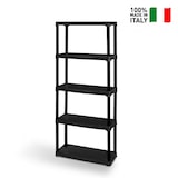 thumbnail of Scaffale 5 ripiani in plastica portata 100 kg casa magazzino 70x30x175cm Plasty5-0005442OT210