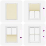 thumbnail of vidaXL Plissee Creme 100x100 cm Stoffbreite 99,4 cm Polyester