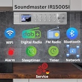 thumbnail of Soundmaster IR1500SI Küchenradio Internetradio Unterbauradio Netzwerkplayer WLAN DAB+ UPNP Bluetooth