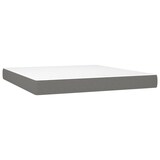 thumbnail of vidaXL Boxspringbett mit Matratze & LED Dunkelgrau 160x200 cm Stoff